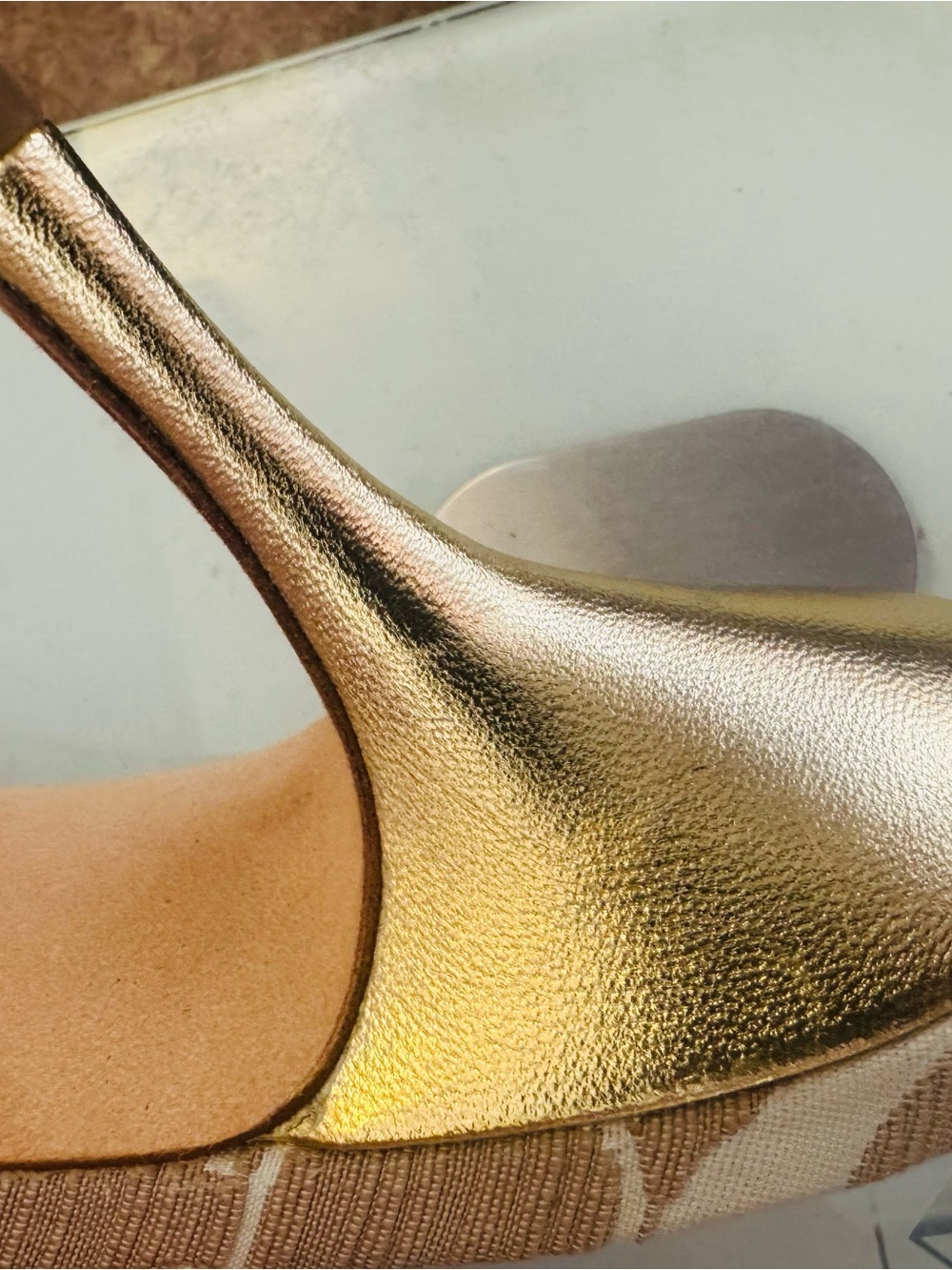 Coach Gold & Tan Signature Slip-On Mules - Picture 7 of 7